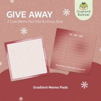 Give Away Memo Pads Gradient