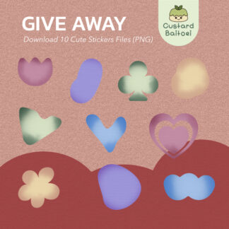 Give Away Cute Sticker