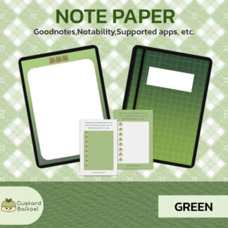 Note Paper – Green Series