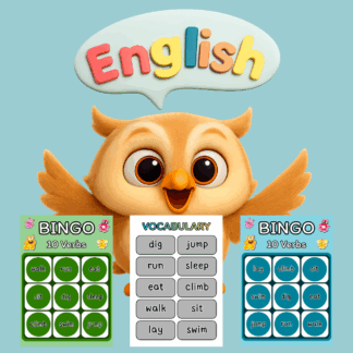 10 Verbs Bingo Game
