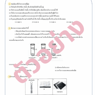 ข้อสอบ Pretest วิทยาศาสตร์ เตรียมสอบเข้า ม.1 โรงเรียนศึกษานารี ปี 2568 (Pretest science of Suksanari School M.1 )