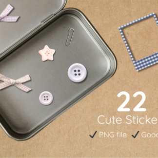 22 Cute Stickers – Pastel Collection 🎀