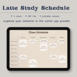 Latte Study Schedule